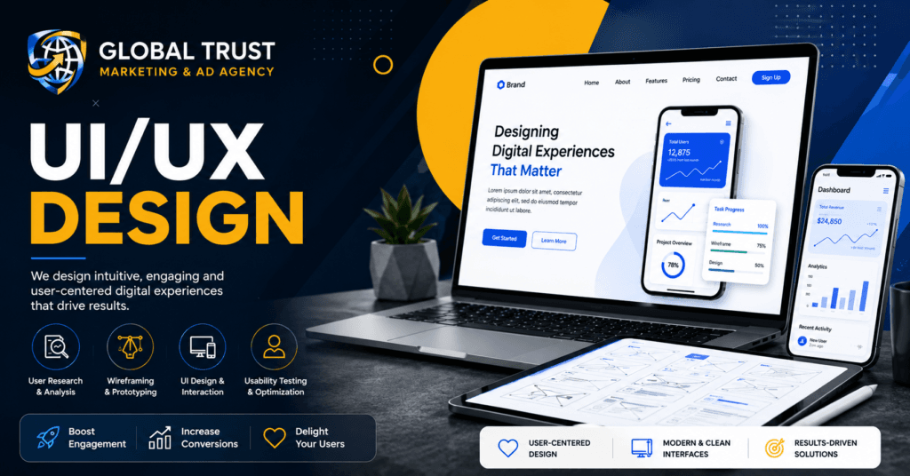 Advanced UI UX and Web designing by Global Trust
